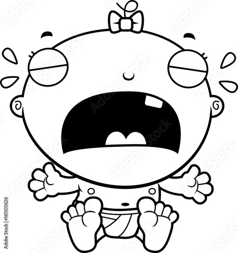 Cartoon Baby Girl Crying