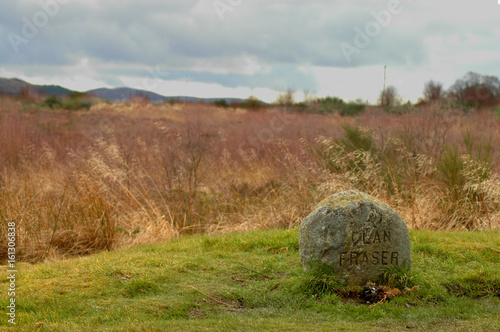 Bilde på lerret Clan Fraser memorial at Culloden Moor, Inverness, Scotland
