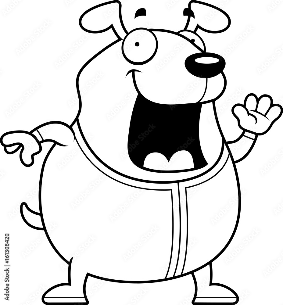 Cartoon Dog in Pajamas Cartoon Dog in Pajamas