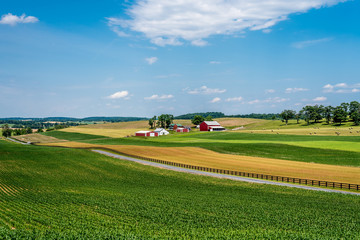 Acrylglasbilder Blau Maryland Farm Land  © visionsmerge