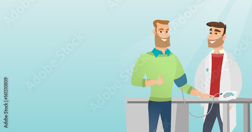 Blood pressure measurement vector illustration.