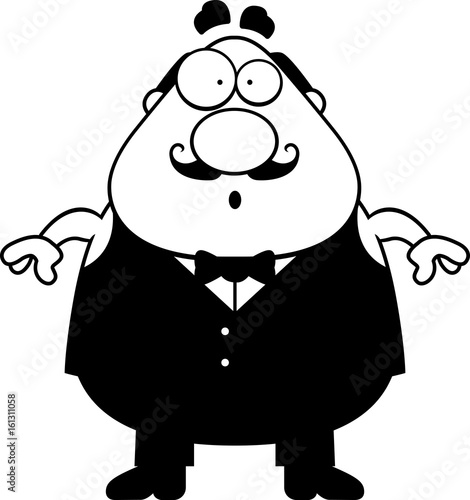 Surprised Cartoon Waiter