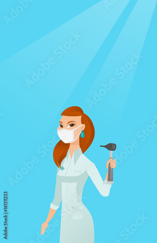 Ear nose throat doctor vector illustration.