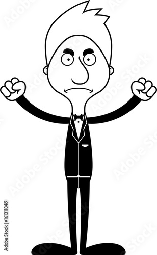 Cartoon Angry Groom Man