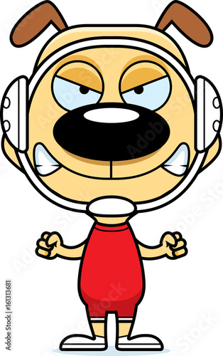 Cartoon Angry Wrestler Puppy