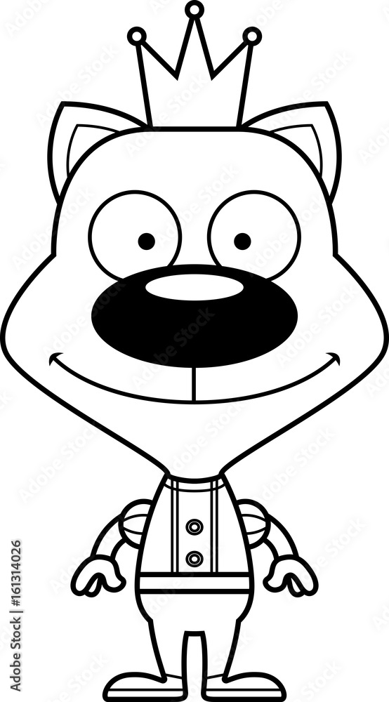 Cartoon Smiling Prince Kitten Cartoon Smiling Prince Kitten