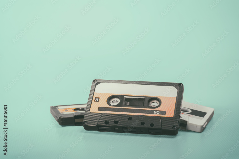 Fototapeta premium Audio cassettes (retro toning)