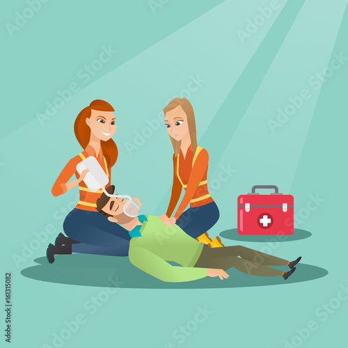 Emergency doing cardiopulmonary resuscitation