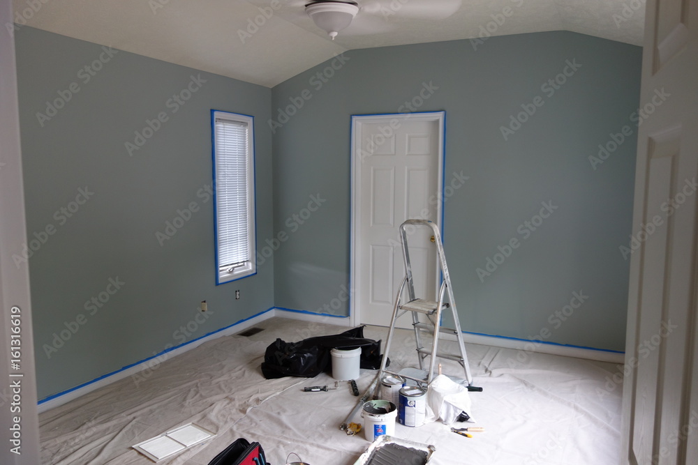 Painting walls of a bedroom