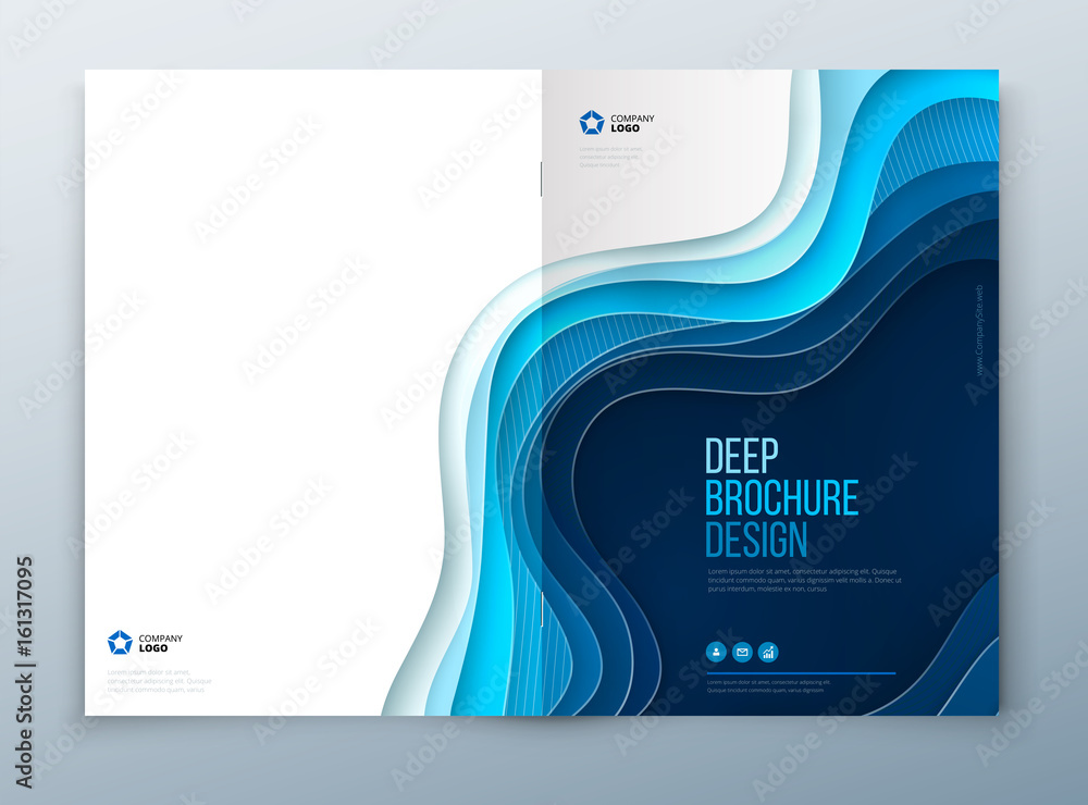 Paper cut brochure design. Paper carve abstract cover for brochure flyer magazine annual report