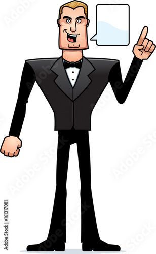 Cartoon Spy in Tuxedo Talking