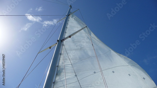 Mast of a sailboat