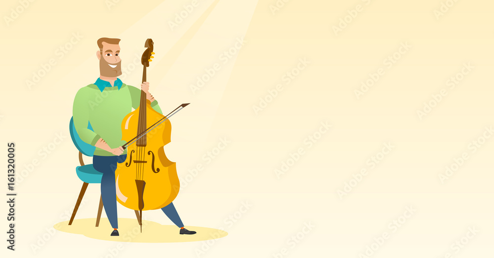 Man playing the cello vector illustration. Man playing the cello vector illustration.