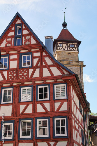 traditional german timber frame house in Waiblingen (Baden-Wuerttemberg)
