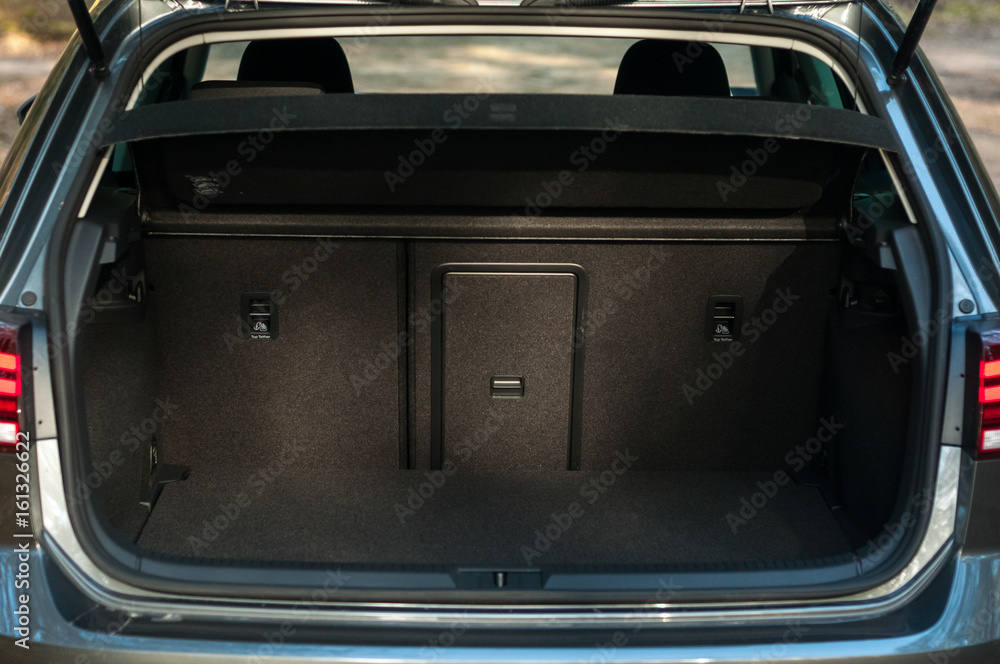 Empty car trunk.