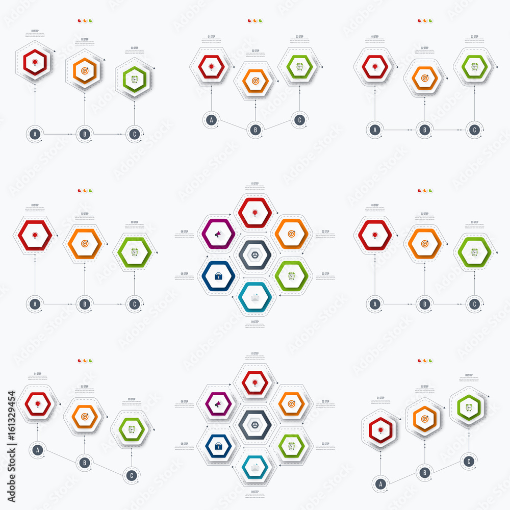 Set with infographics Set with infographics