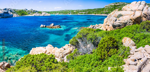 Emerald green sea water and rocks on coast of Maddalena island, Sardinia, Italy © Igor Tichonow