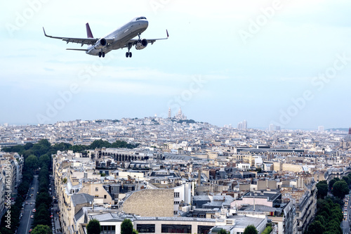 Fotografie Airplane over Paris