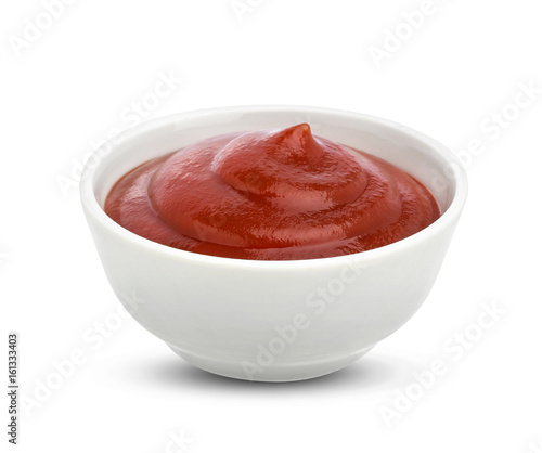 Wallpaper Mural Ketchup in bowl isolated on white background. Portion of tomato sauce. With clipping path. One of the collection of various sauces Torontodigital.ca