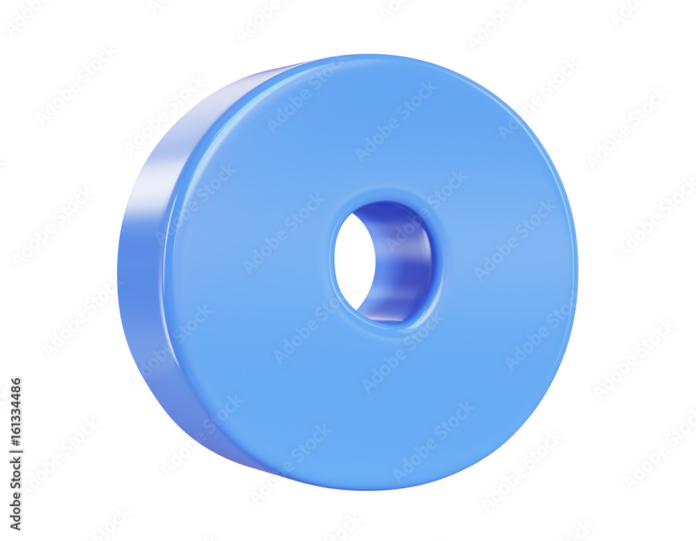 Letter O on white background. 3d render illustration. Letter O on white background. 3d render illustration.