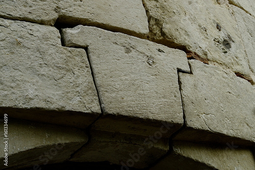 Clé de voûte en T d'un ancien moulin à vent photo