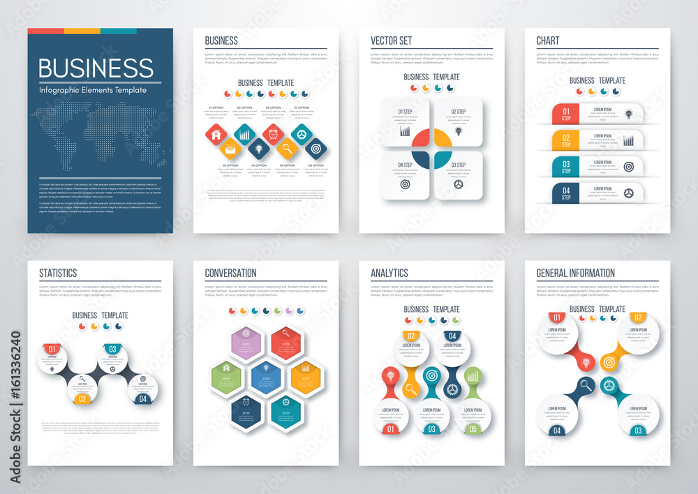 Set with infographics Set with infographics