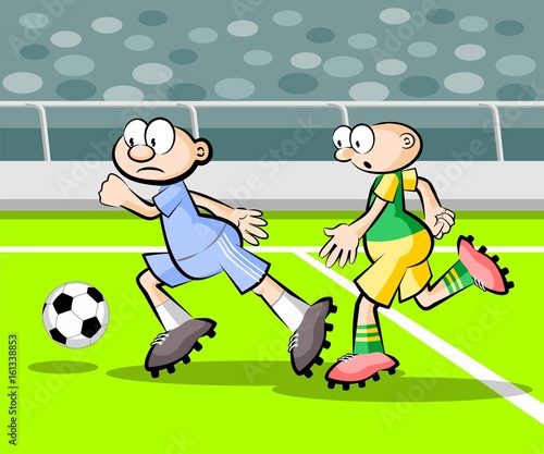 Cartoons Soccer players