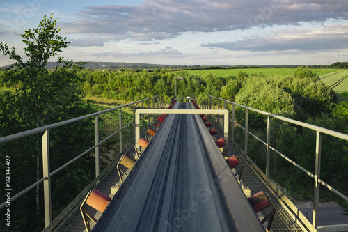 Förderband in Tagebau photo