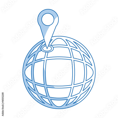 location on globe pin map world image vector illustration