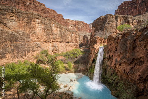 Havasu Falls Waterfall, Havasupai Indian Reservation, Grand Canyon, Arizona