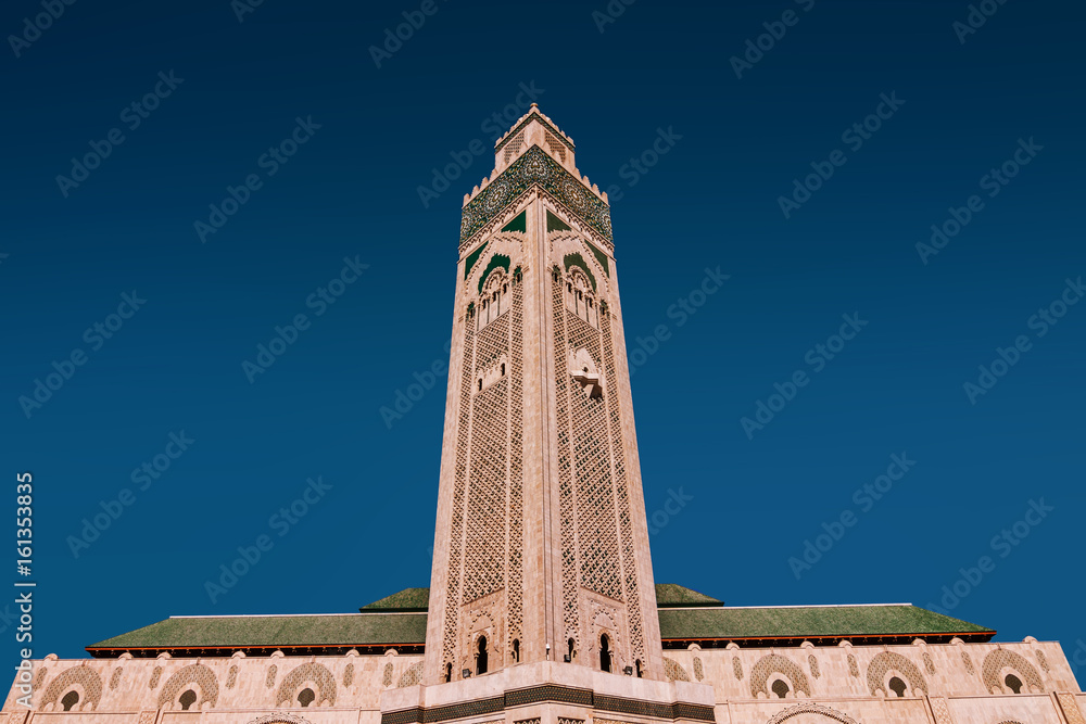 low angle view of hassan ii mosque against sky
