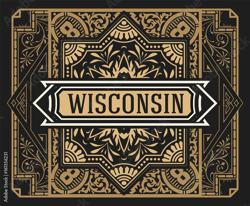 Premium Quality card. Baroque ornaments and floral details. Organized by layers.
