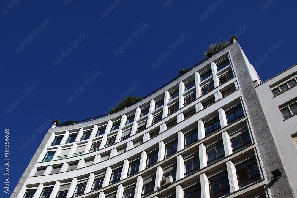 Fototapeta premium Modern stone facade in Milan