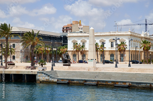 Beautiful views of the city of Cartagena city, region of Murcia, Spain
