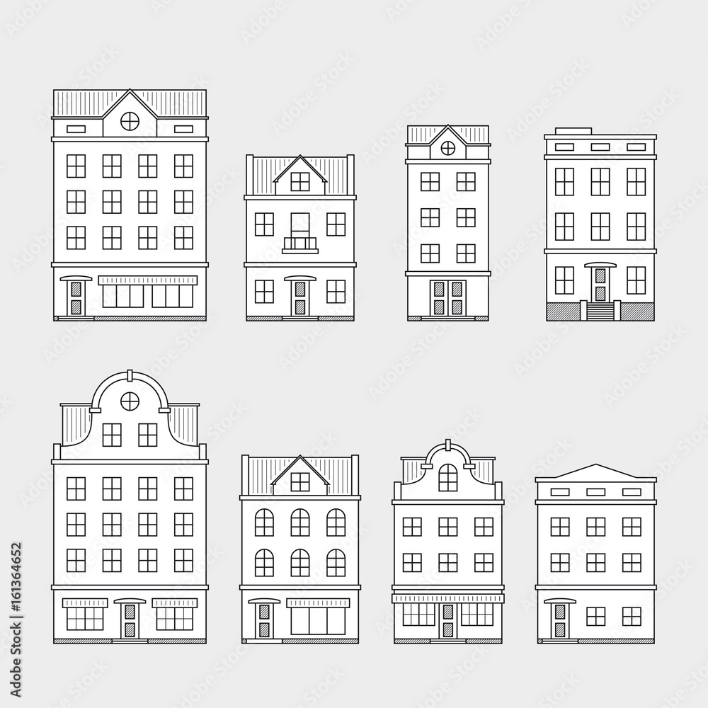 set of houses set of houses