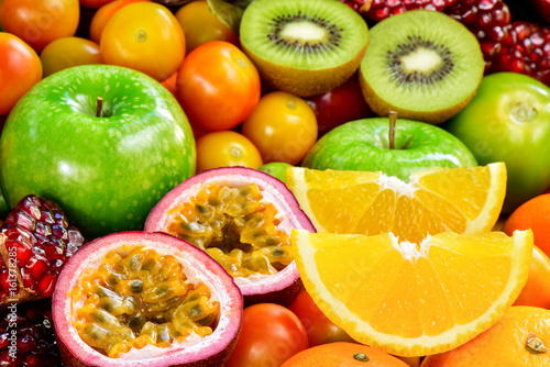 Close-up Ripe fruits for eating healthy and dieting