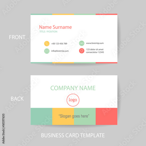 Vector modern and clean business card design template