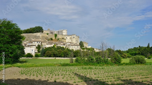 Exterior view of the historic Renaissance castle in Grignan, France