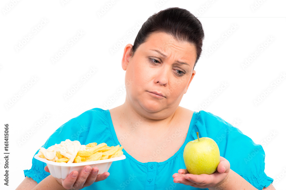 frau muß sich zum abnehmen entscheiden