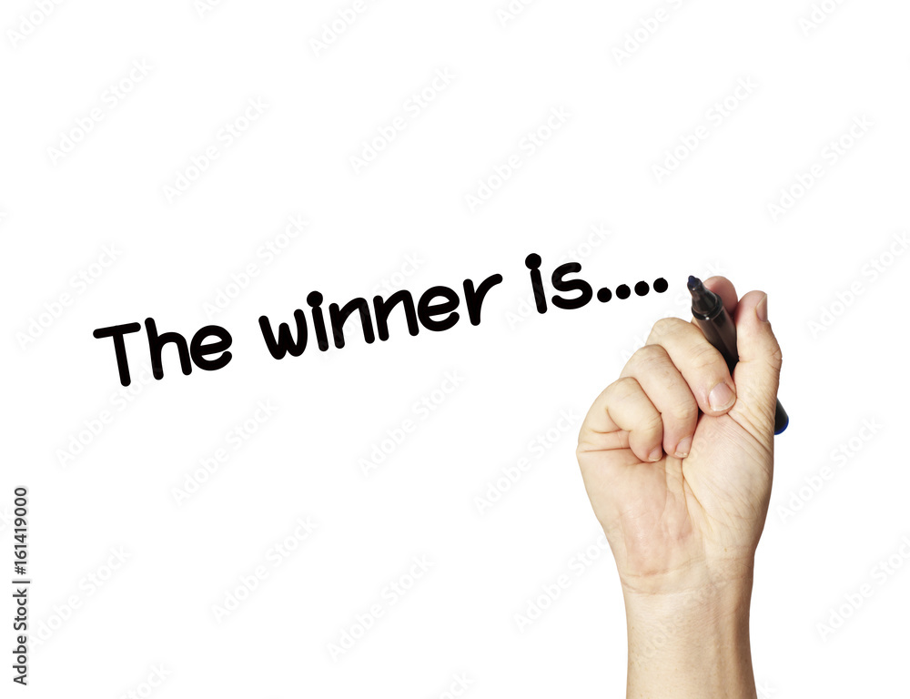 The winner is concept on White background. The winner is concept on White background.