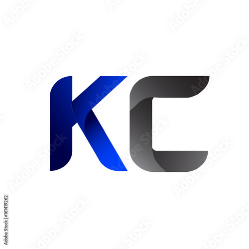 Free Download Modern Simple Initial Logo Vector Blue Grey kc - GFXLoad