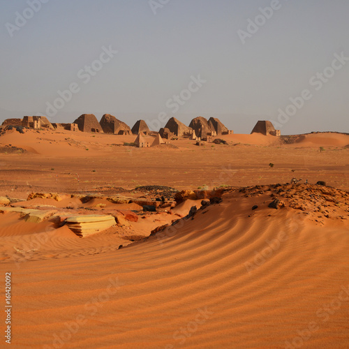 Panorama of Nubian Pyramids in Sudan