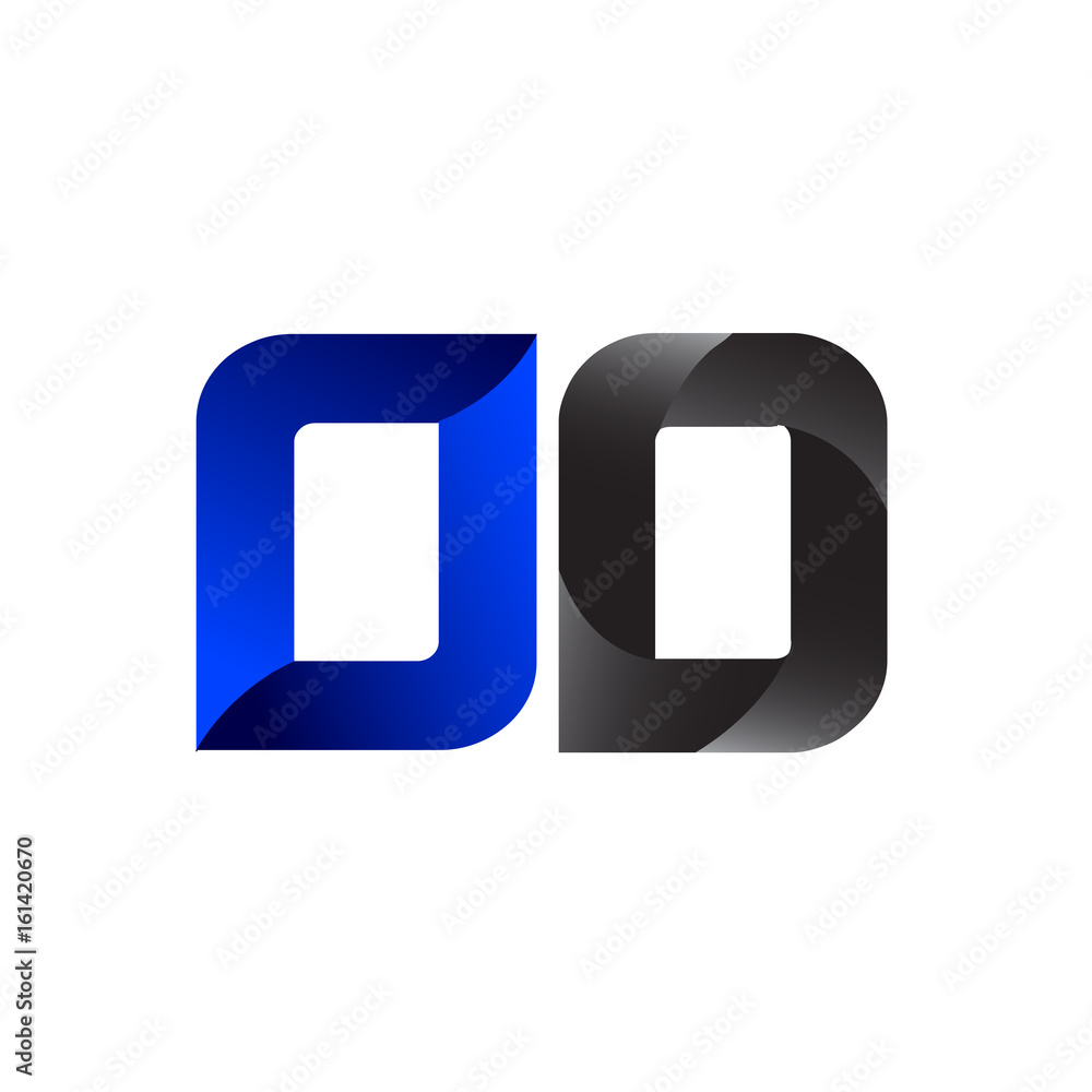 Modern Simple Initial Logo Vector Blue Grey od Modern Simple Initial Logo Vector Blue Grey od