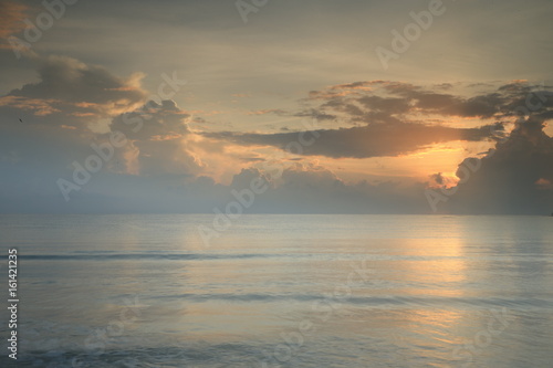  tropical beach and sea at sunset times © Pakhnyushchyy