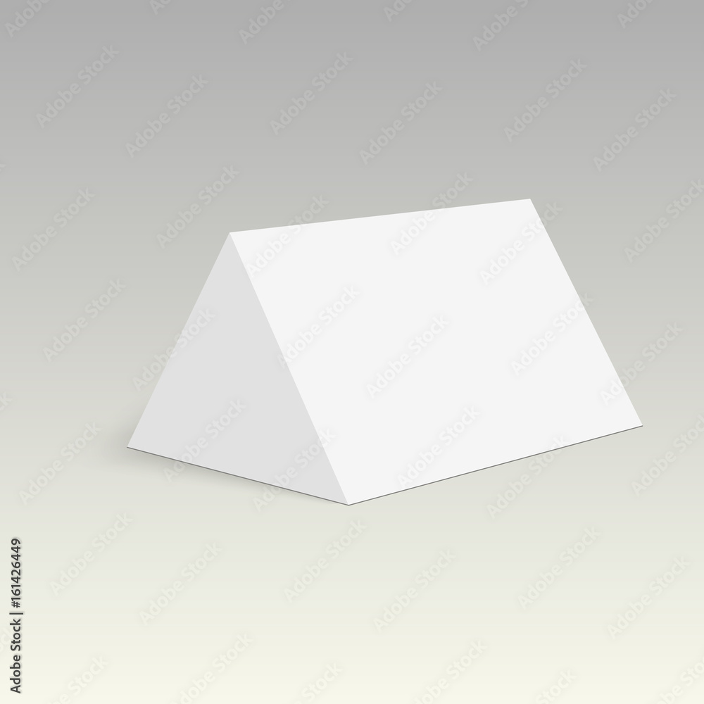 Blank cardboard triangle box bag packaging for food, gift or other