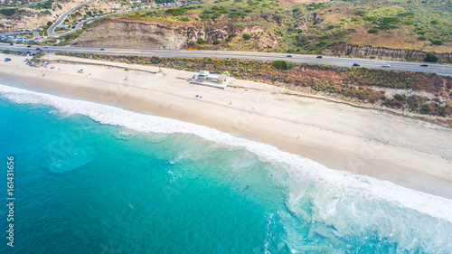 Aerial View of Beautiful Crystal Cove, Orange County photo
