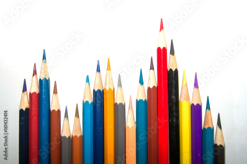 The image is made of crayons.