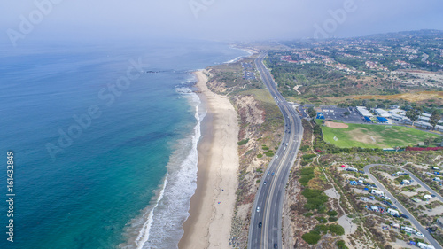Aerial View of Beautiful Crystal Cove, Orange County