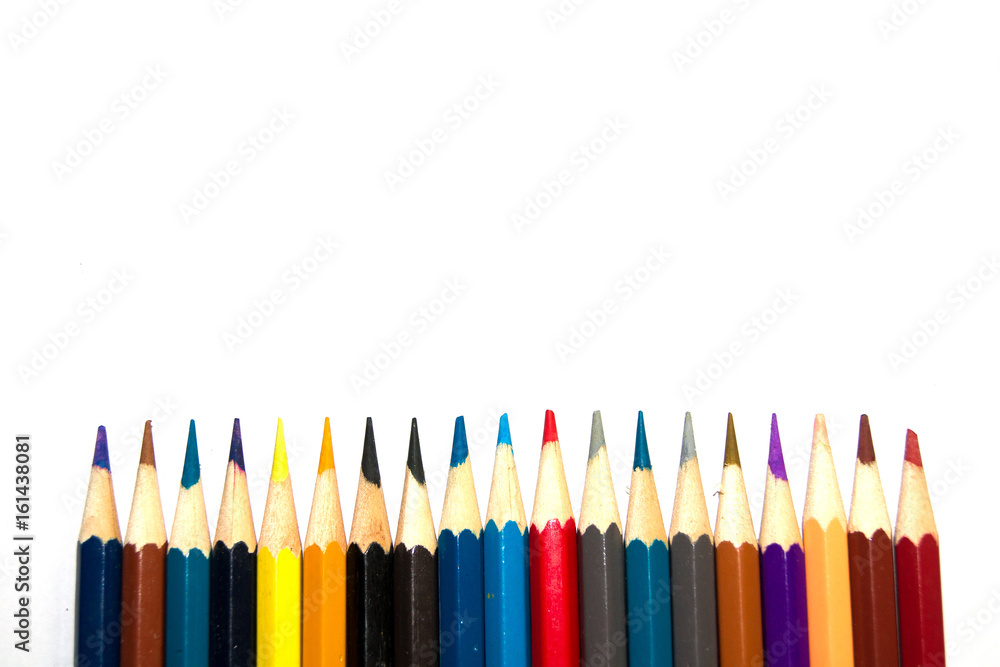 The image is made of crayons.