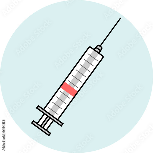 Syringe flat icon